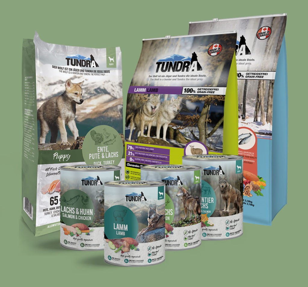 Variedades de alimentos para perros Tundra