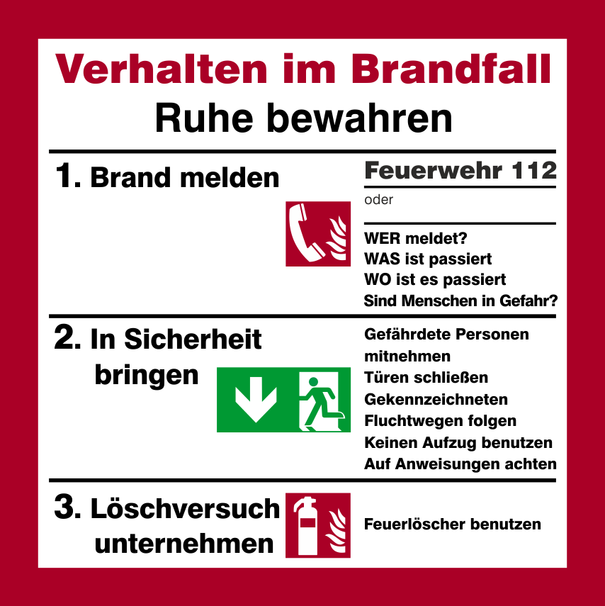 Verhalten im Brandfall